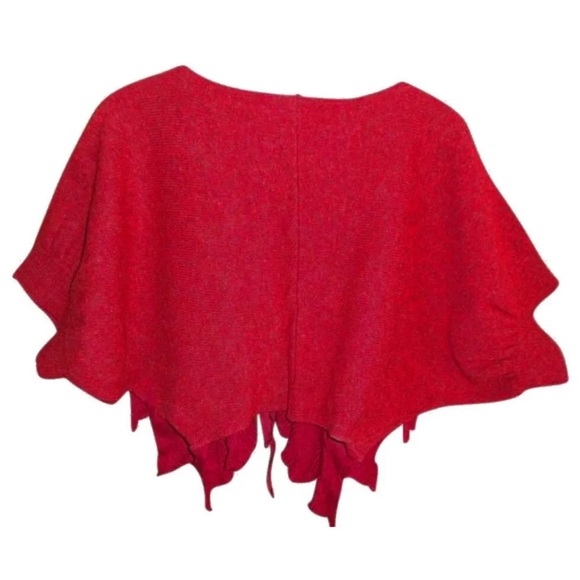 $148 Anthropologie Winter Goodies Sweater Small / Medium 2 4 6 8 Red Wool Cozy - Picture 5 of 11